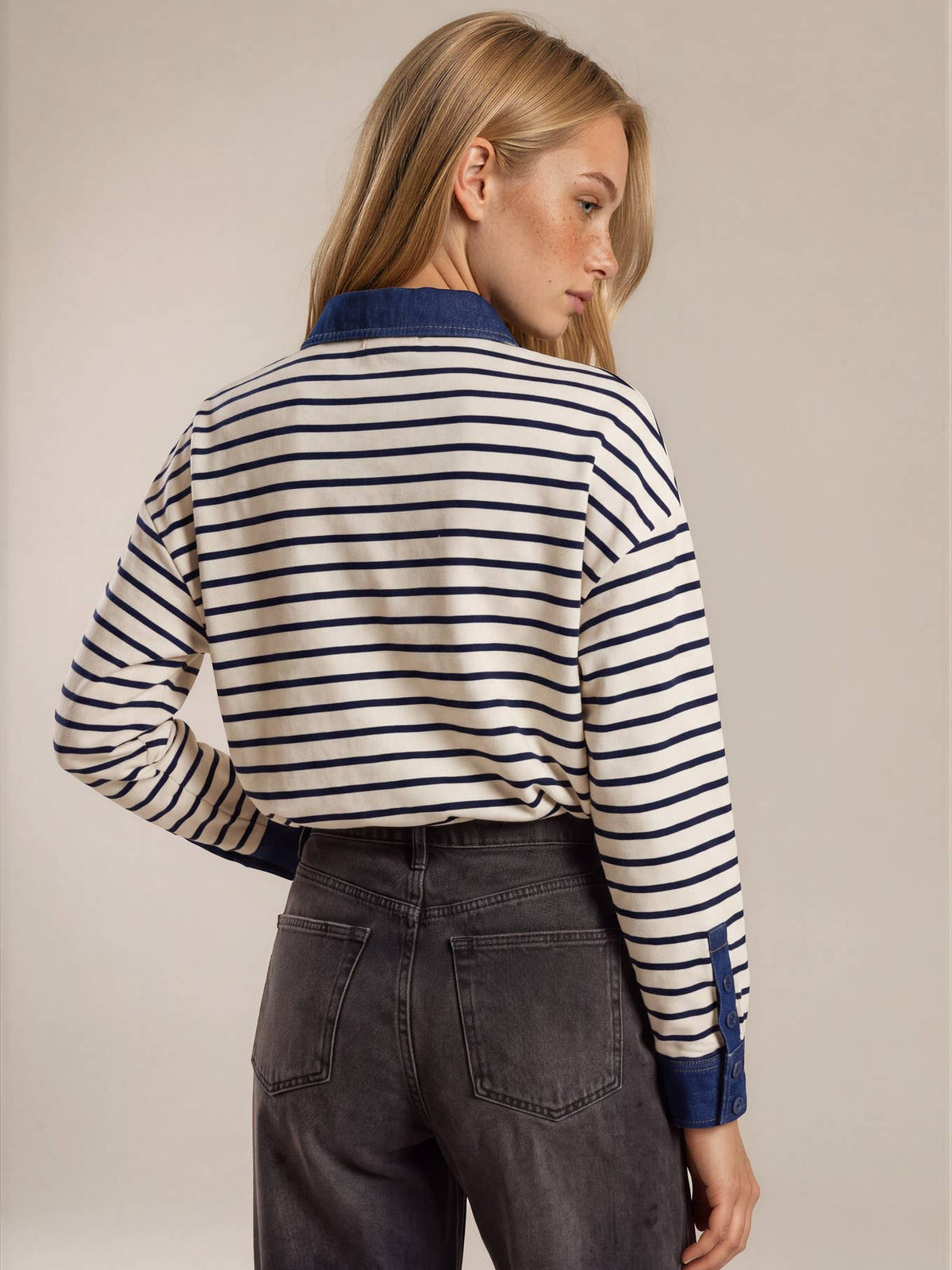 Stripe Polo Top