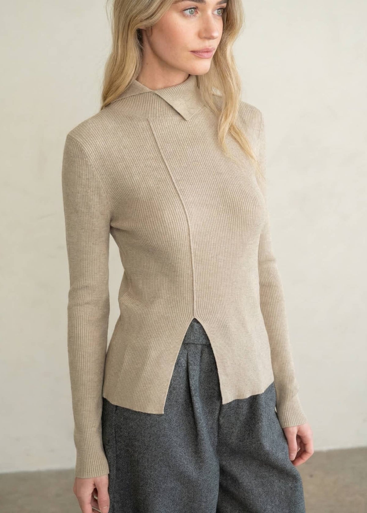 Turtleneck Knit Top