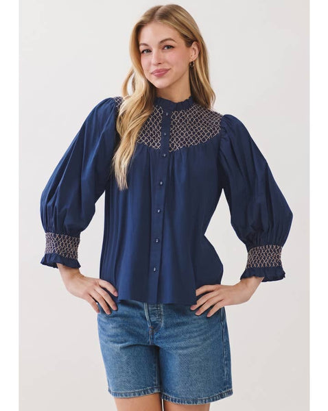Melanie Embroidered Top