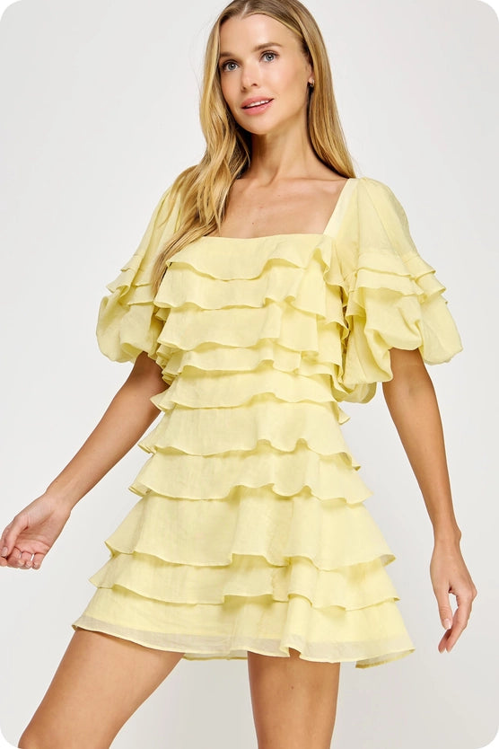 Ruffled Mini Dress
