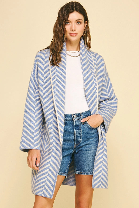Diagonal Stripe Cardigan