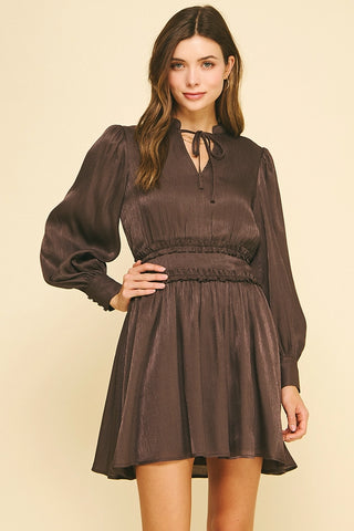 Chocolate Satin Dress