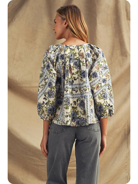 Blue Rose Blouse