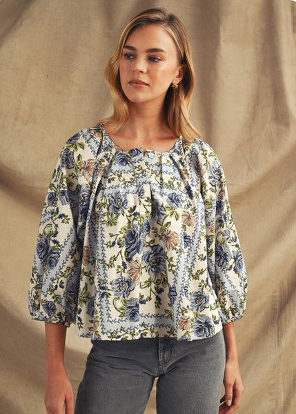 Blue Rose Blouse