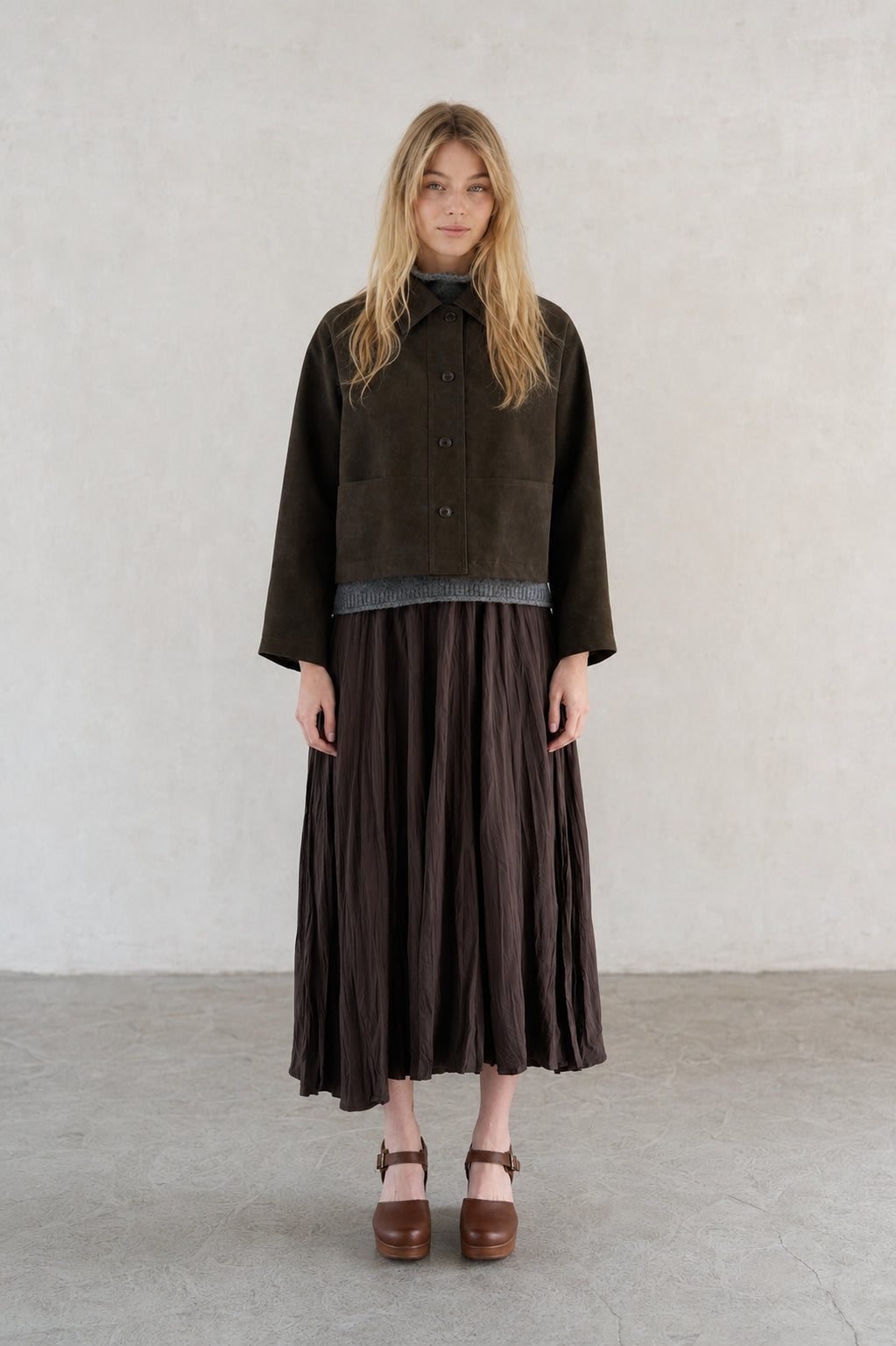 Crinkle Maxi Skirt