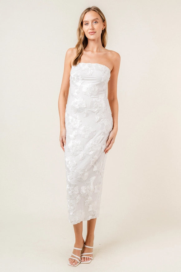 Floral Strapless Dress
