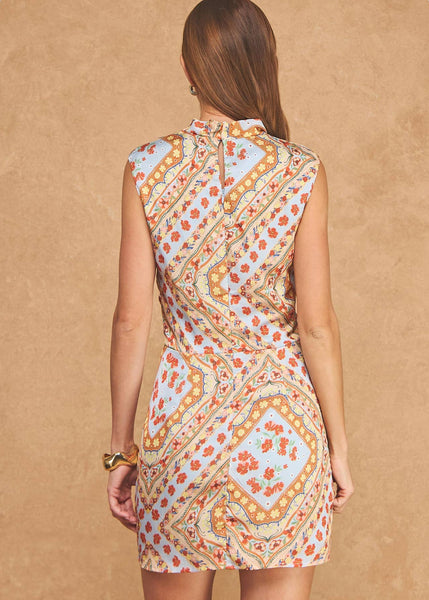 Gina Scarf Print Sleeveless Dress
