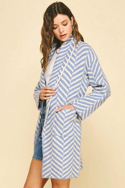 Diagonal Stripe Cardigan