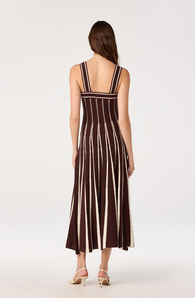 Marlen Striped Knit Maxi Dress