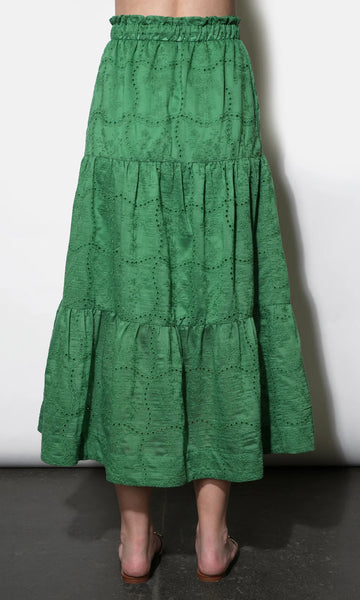 Embroidered Midi Skirt