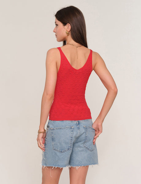 Maxwell Red Knit Top