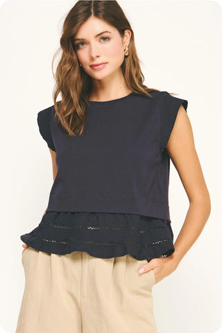 Lace Mixed Top