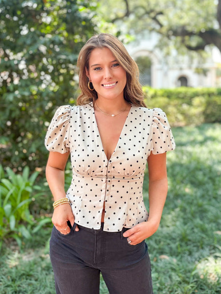 Olivia Polka Dot Top