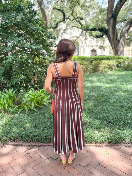 Marlen Striped Knit Maxi Dress