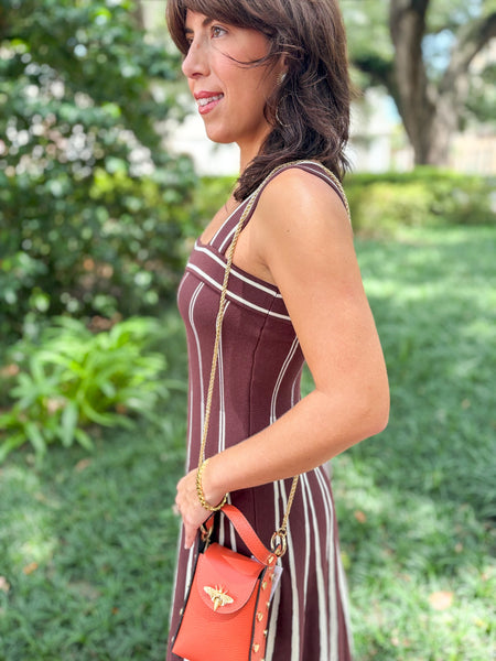 Marlen Striped Knit Maxi Dress