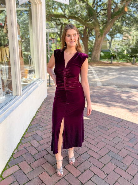 Velvet Midi Dress
