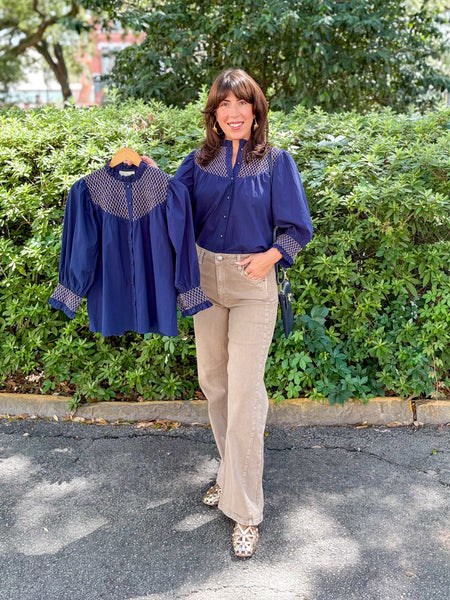 Melanie Embroidered Top
