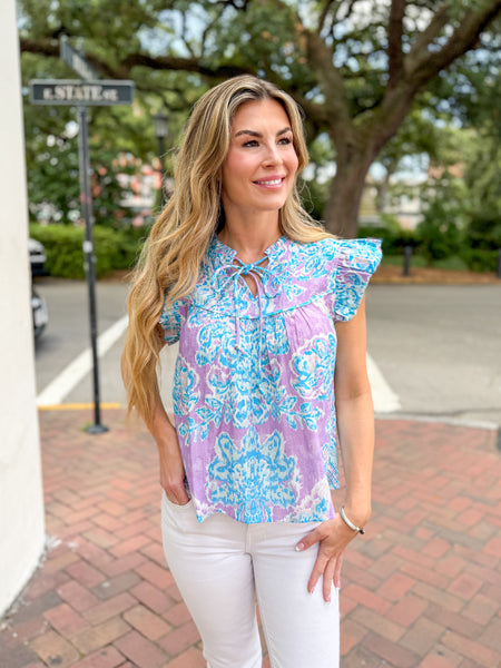 Azalea Ruffle Sleeve Blouse