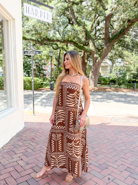 Script Maxi Dress