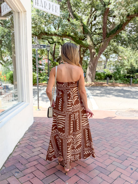 Script Maxi Dress