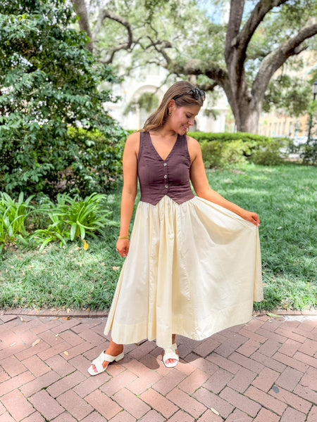 Claira Mixed Media Dress