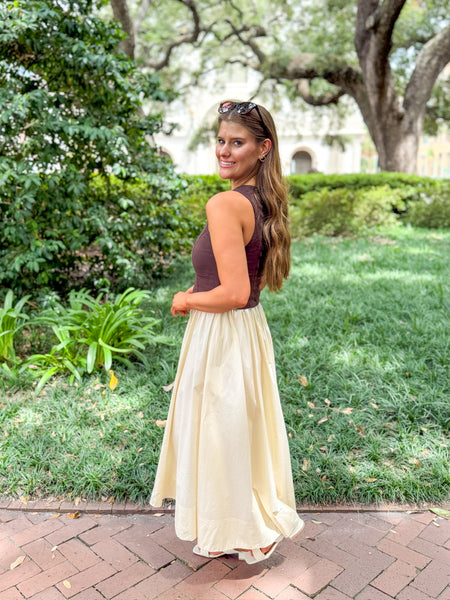 Claira Mixed Media Dress