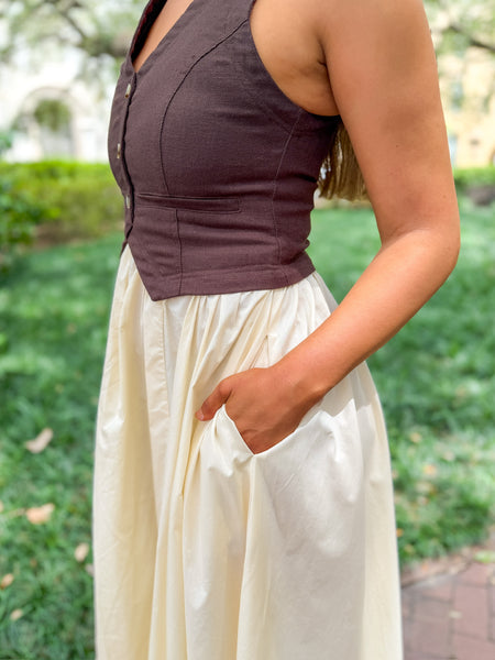 Claira Mixed Media Dress