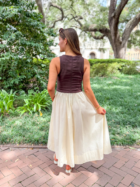 Claira Mixed Media Dress