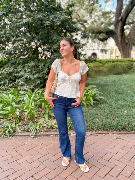 Vanessa Floral Cap Sleeve Top