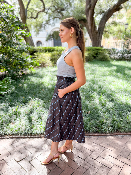 Mixed Media Midi Dress