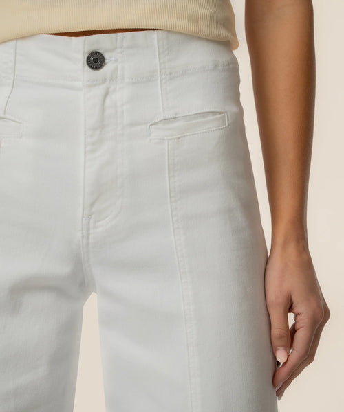 High Rise White Denim
