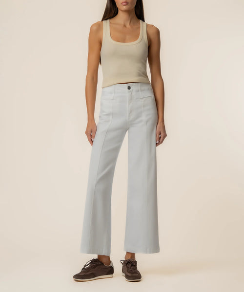 High Rise White Denim