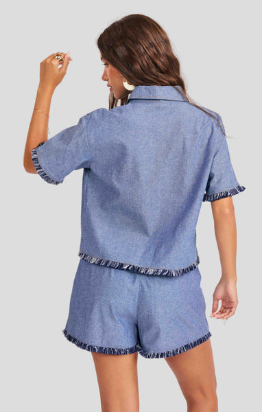 Sullivan Fringe Button Up Top