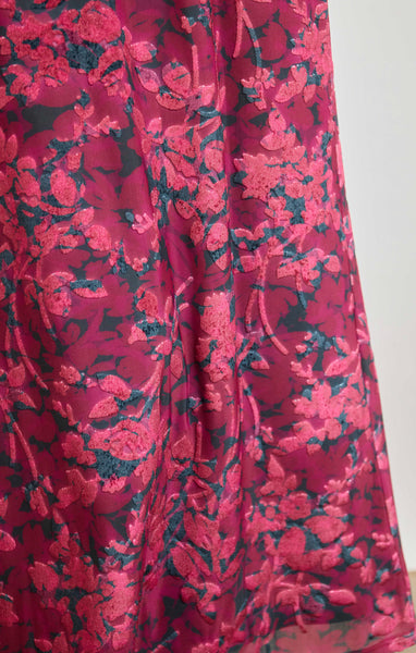 Velvet Printed Skirt