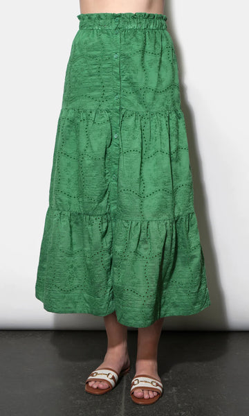 Embroidered Midi Skirt