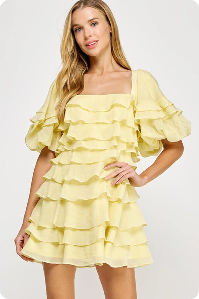 Ruffled Mini Dress