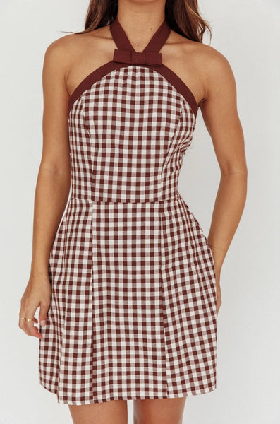 Halter gingham drs