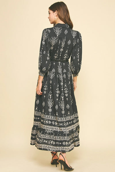 Paisley Print Maxi Dress