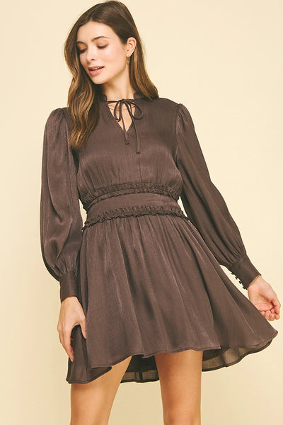 Chocolate Satin Dress