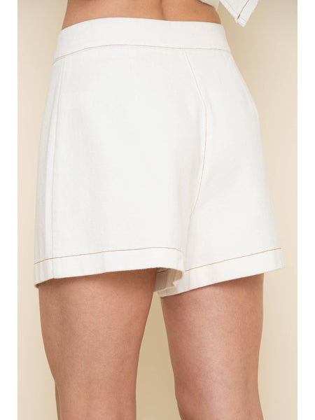 White Denim Shorts