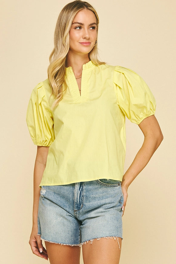 V-Neck Woven Top