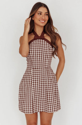Halter gingham drs