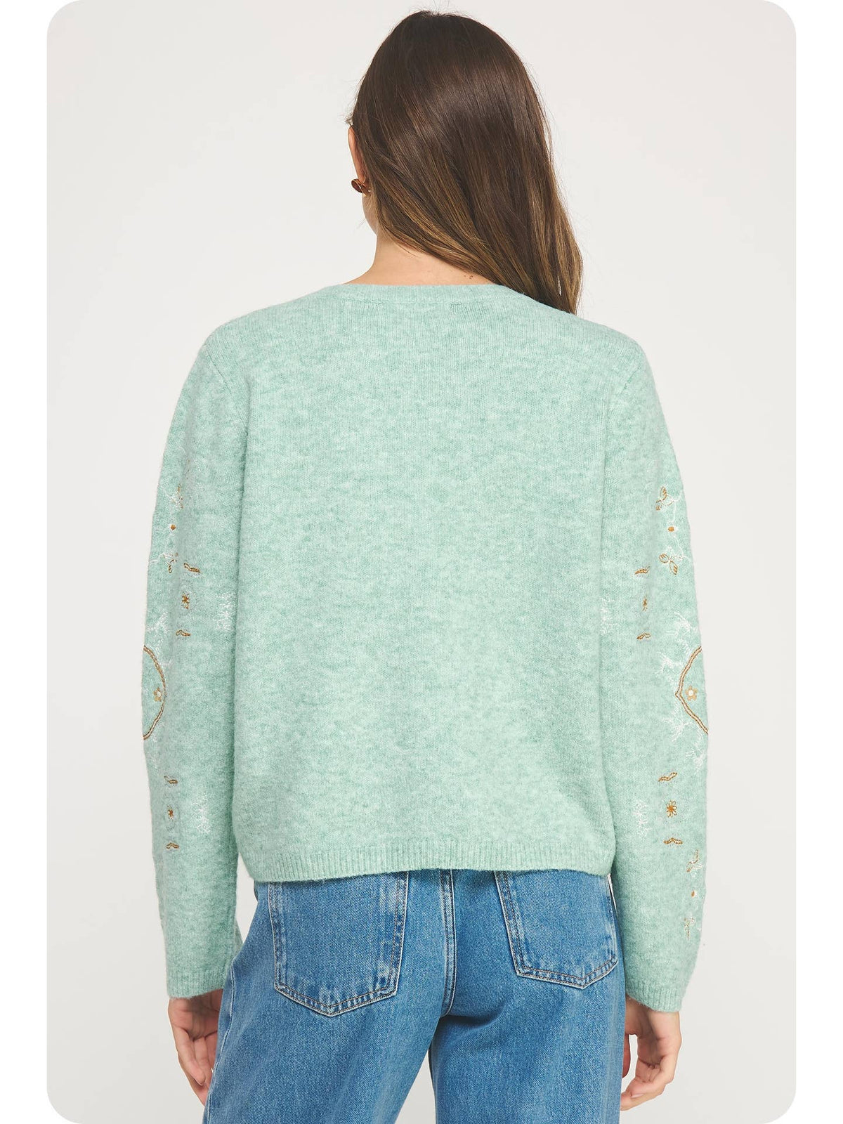 Embroidered Knit Cardigan